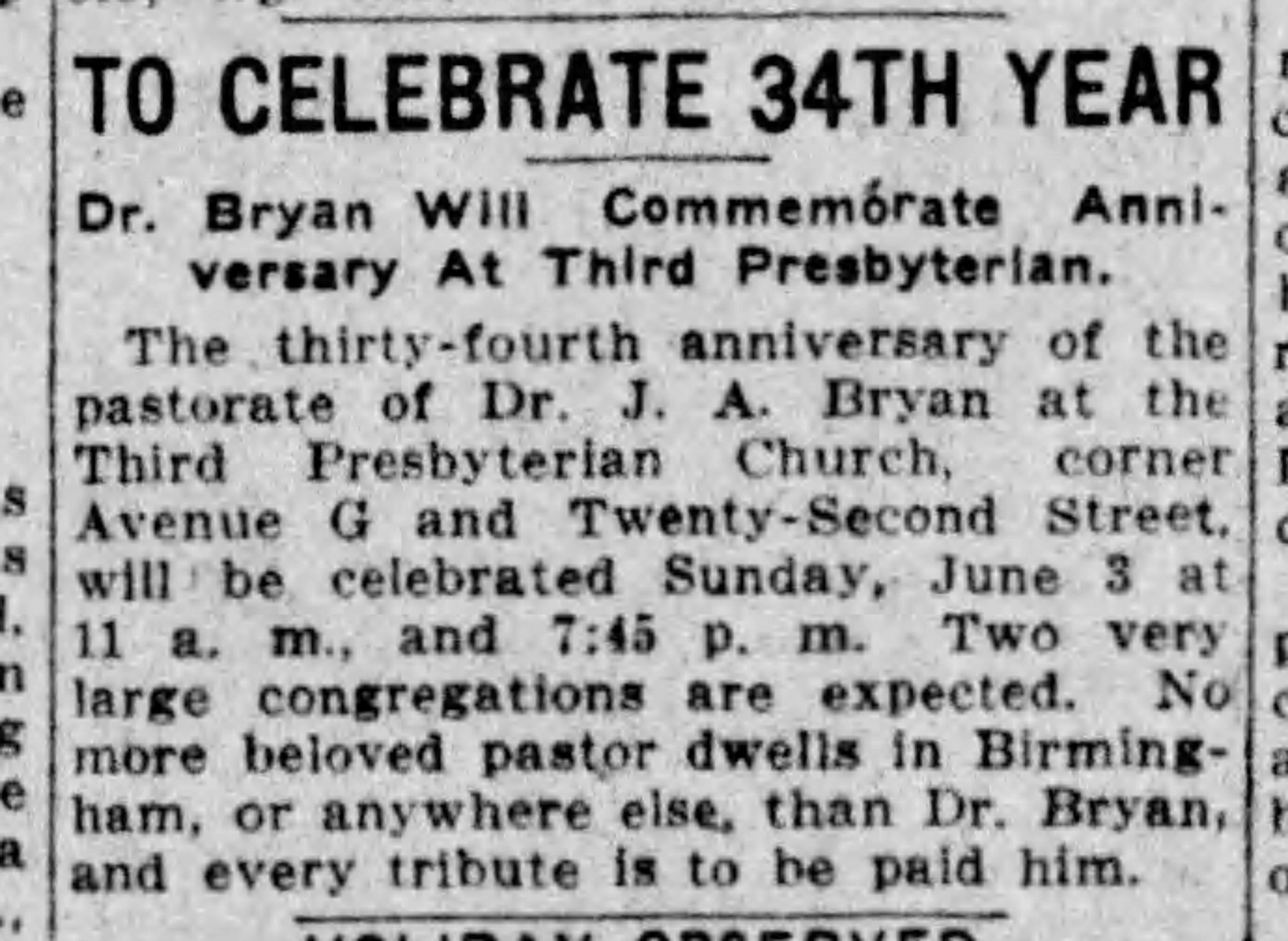 To Celebrate 34th Year